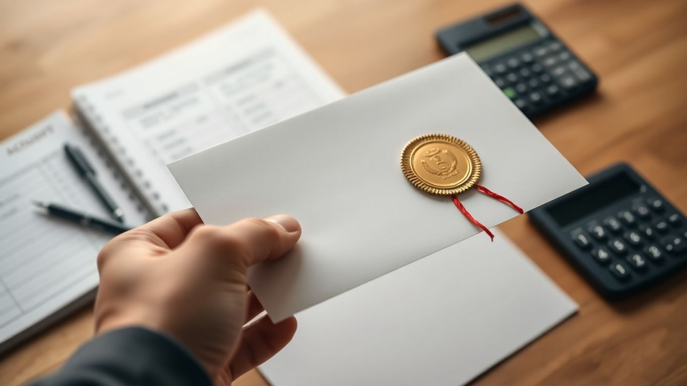 Diploma de contabilidade em mãos