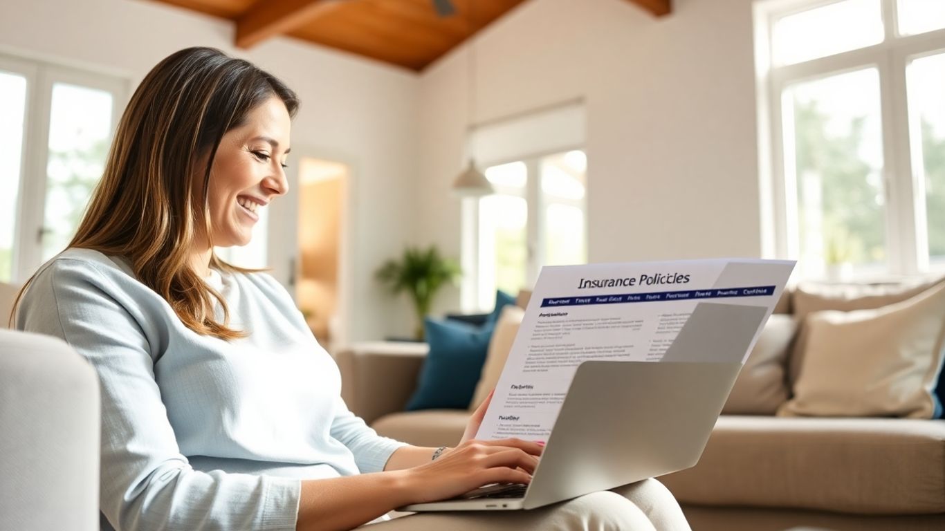 Persona comparando seguros de hogar en línea.