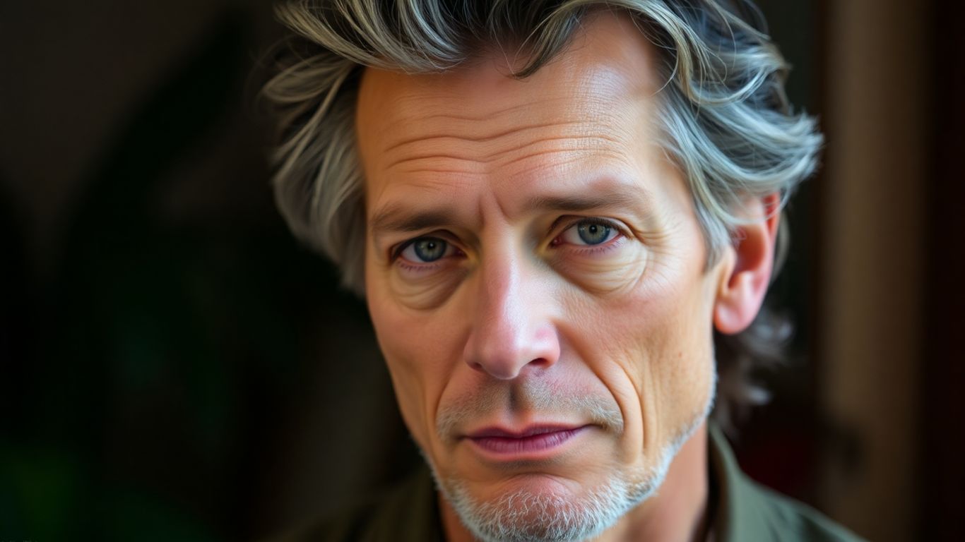 Foto de Ney Matogrosso com expressão pensativa.