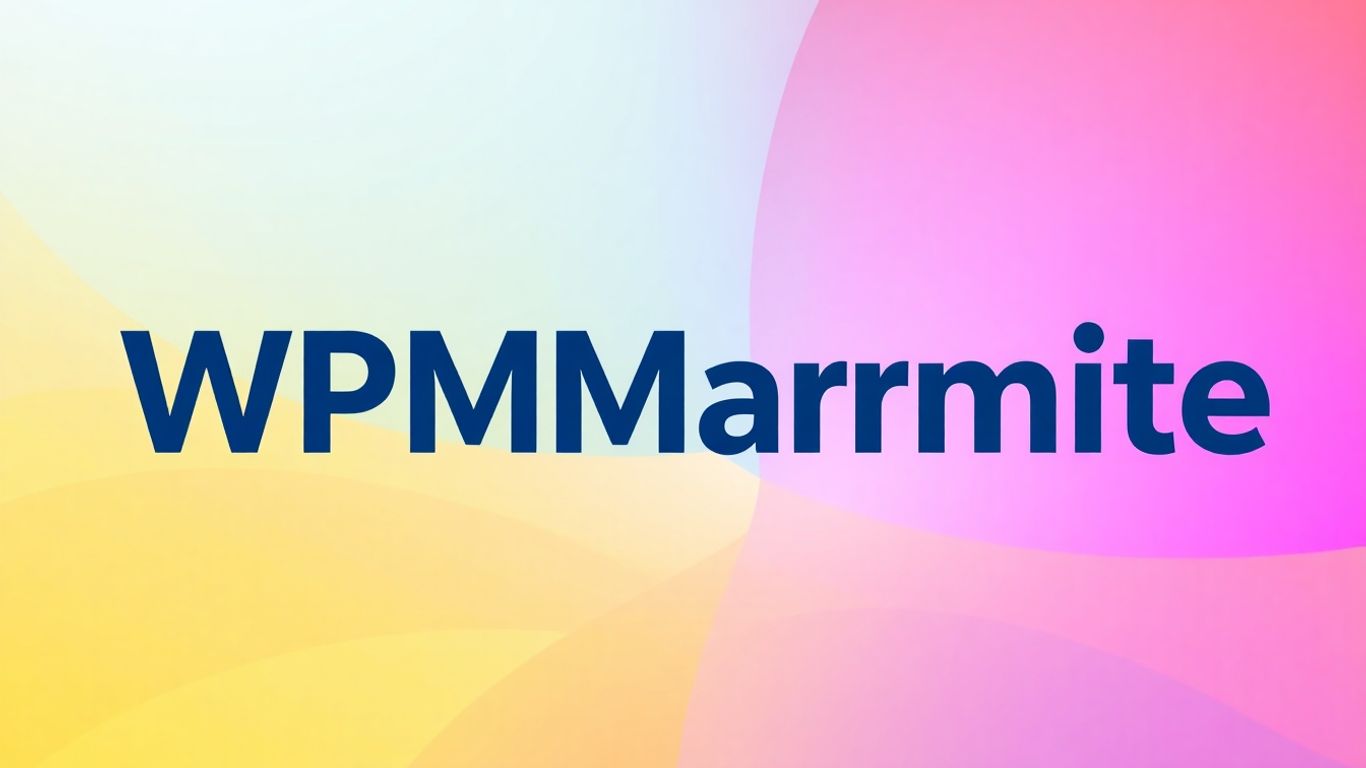 Logo WPMarmite sur fond coloré abstrait