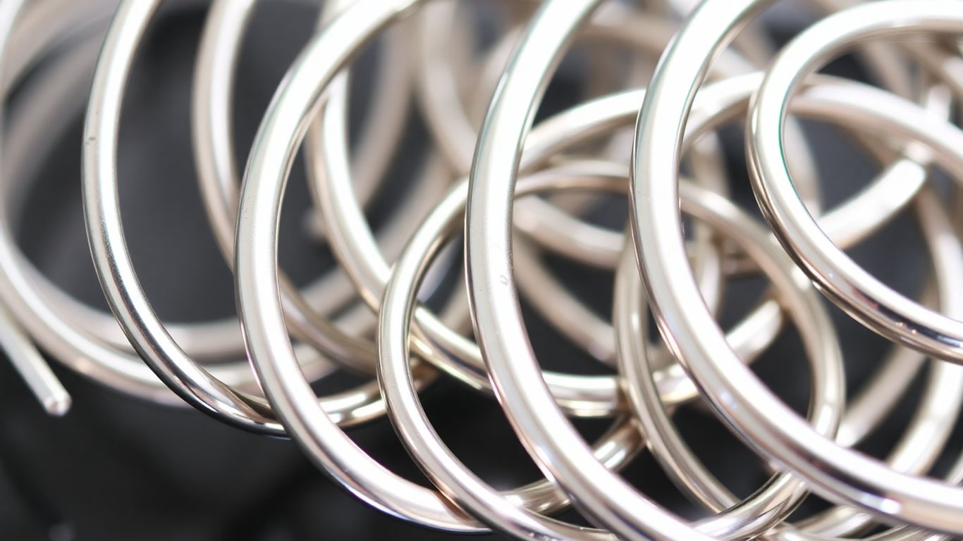 Collection of shiny silver hoop earrings