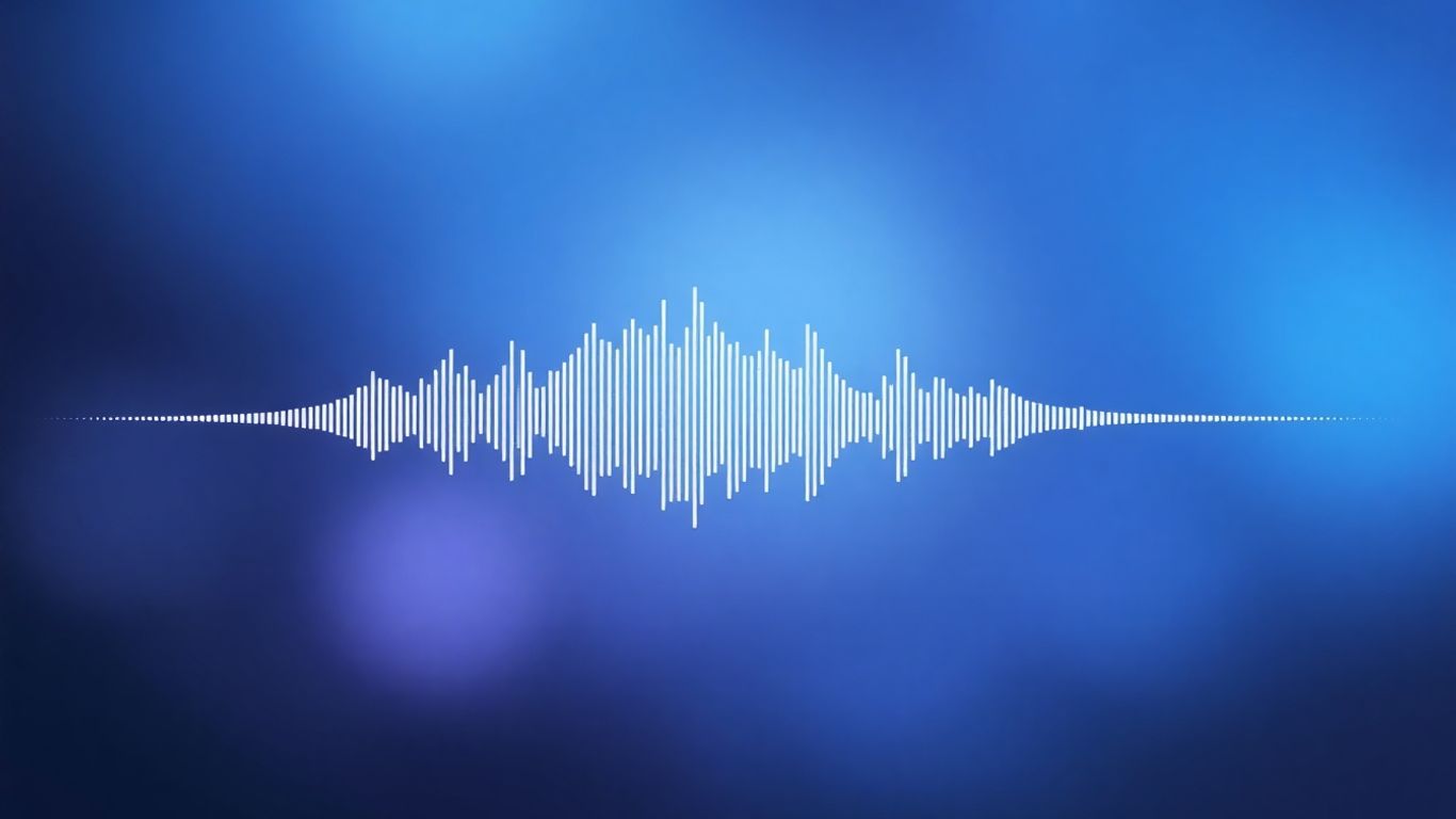 Sound wave morphing into a human silhouette