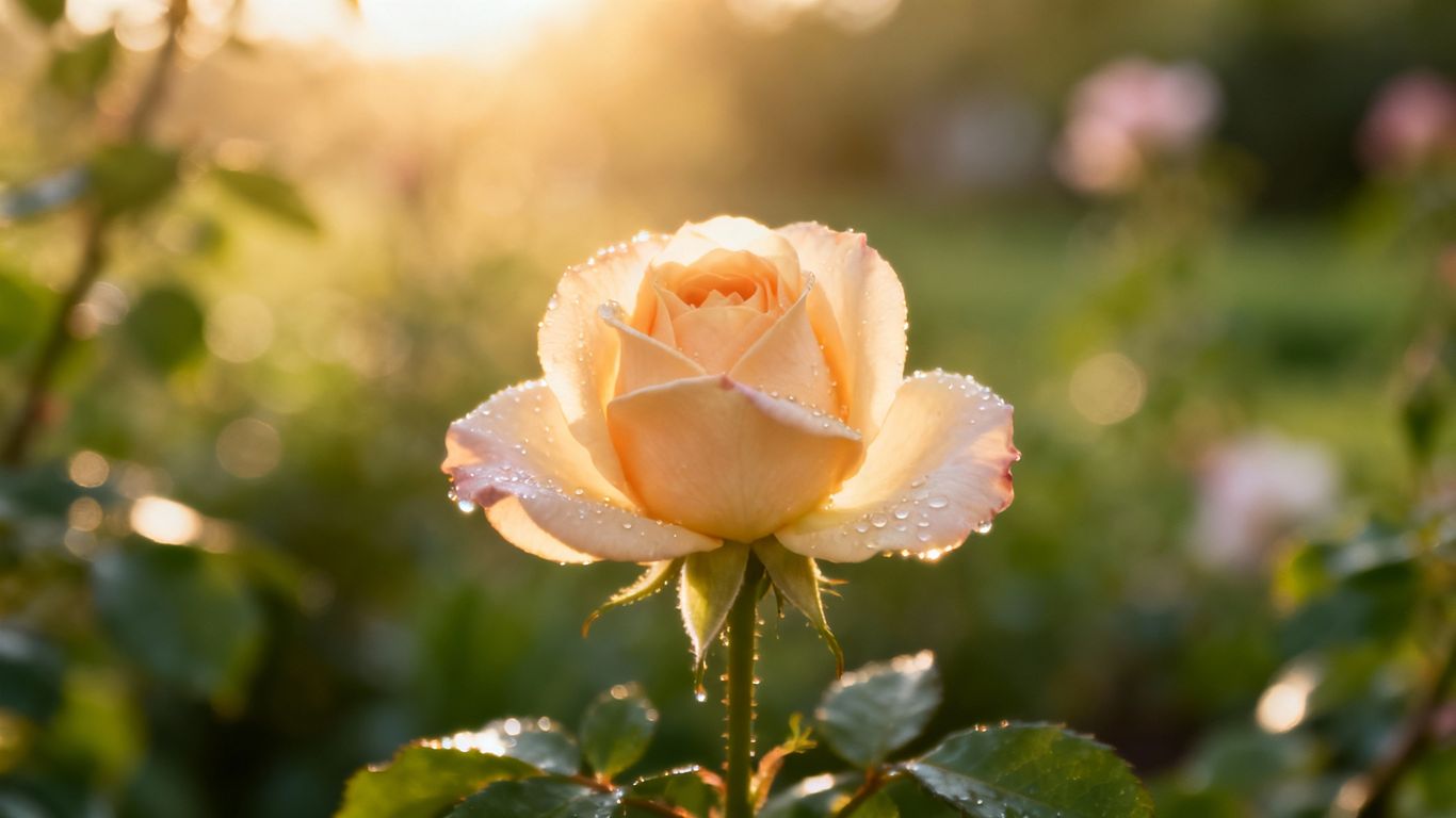 A single rose blooming, symbolizing hope after loss.