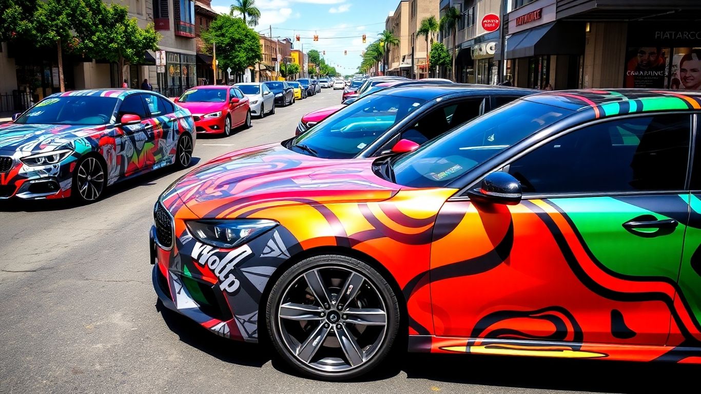 Cars with trendy vinyl wraps in San Antonio.