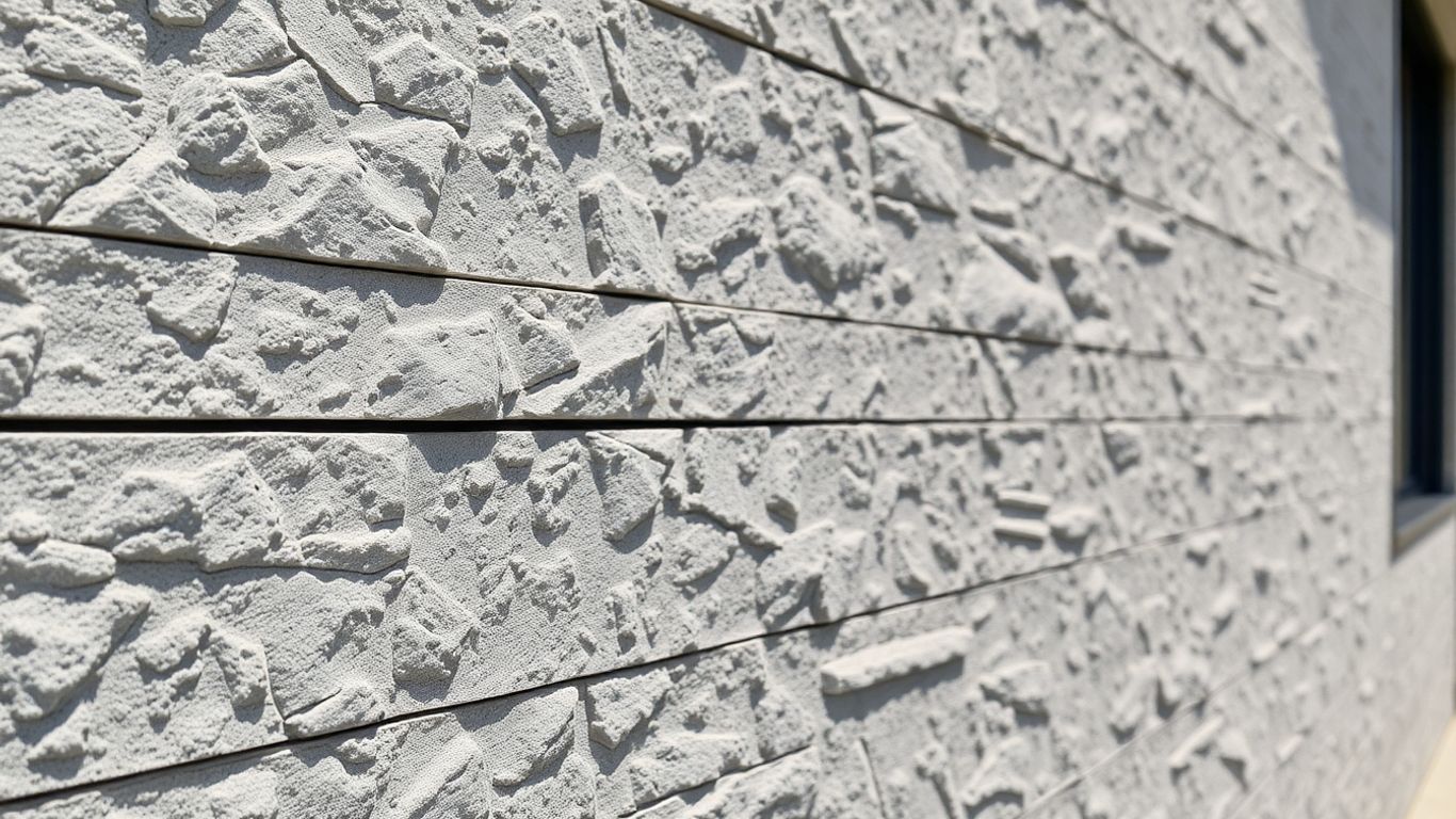 Muro com textura moderna e visualmente impactante.