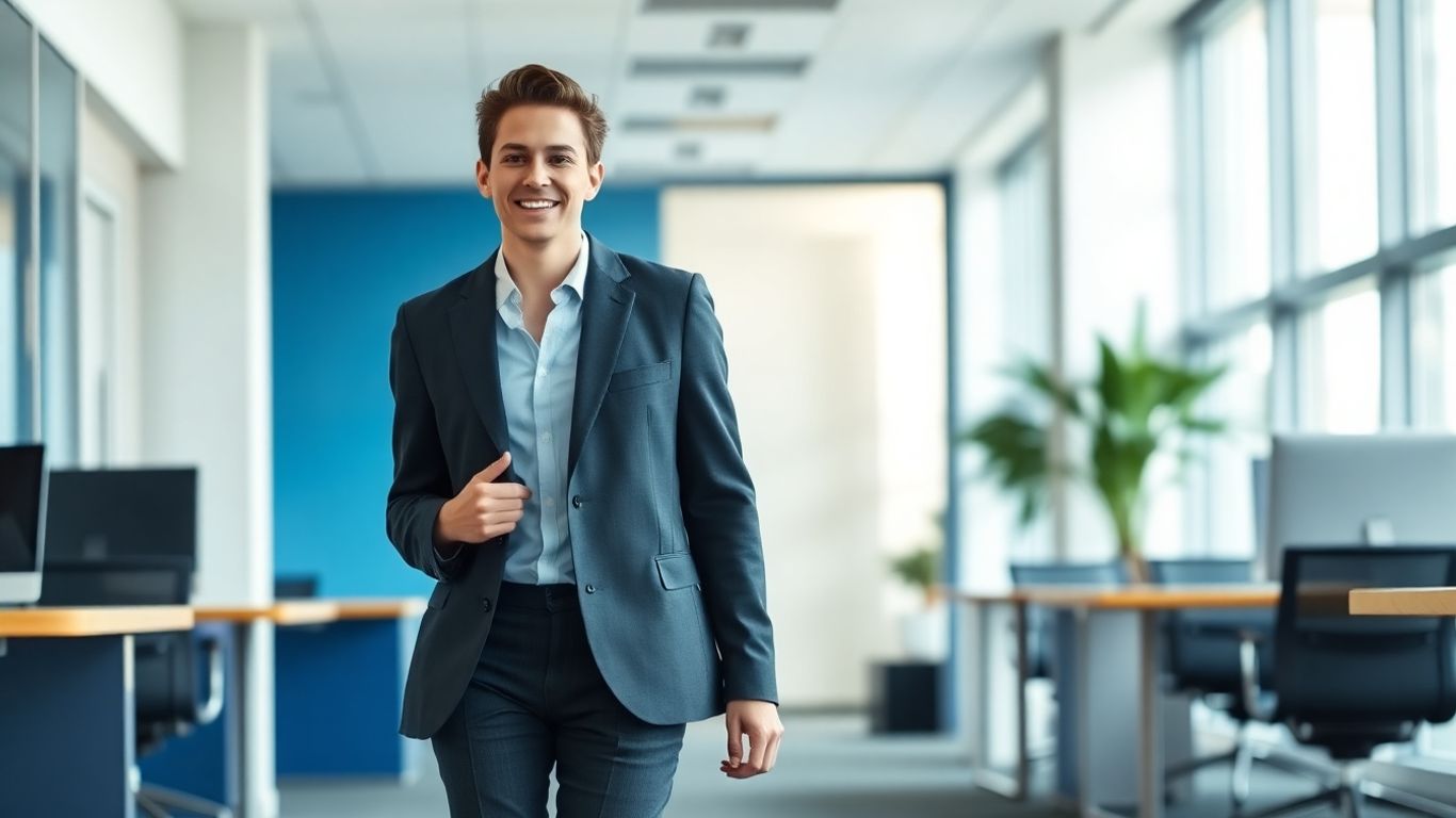 Person im Büro auf dem Weg zu einer neuen Karriere.