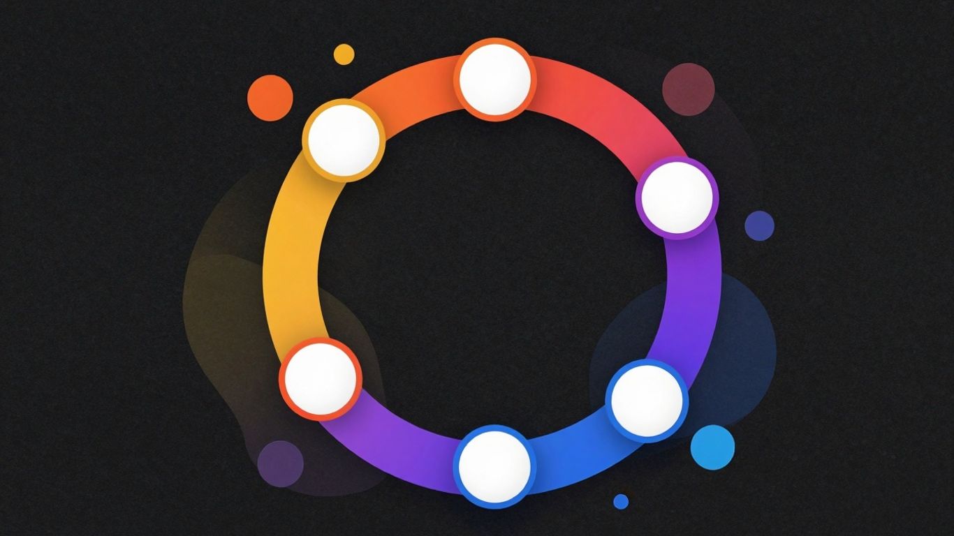 Loyalty loop graphic with interconnected nodes.