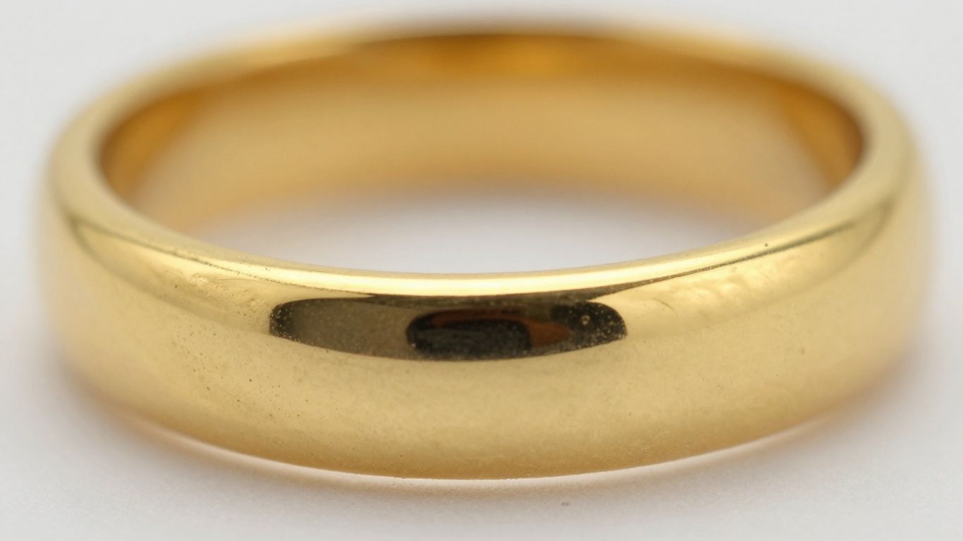 Bijou en or 9 carats avec reflet métallique brillant.