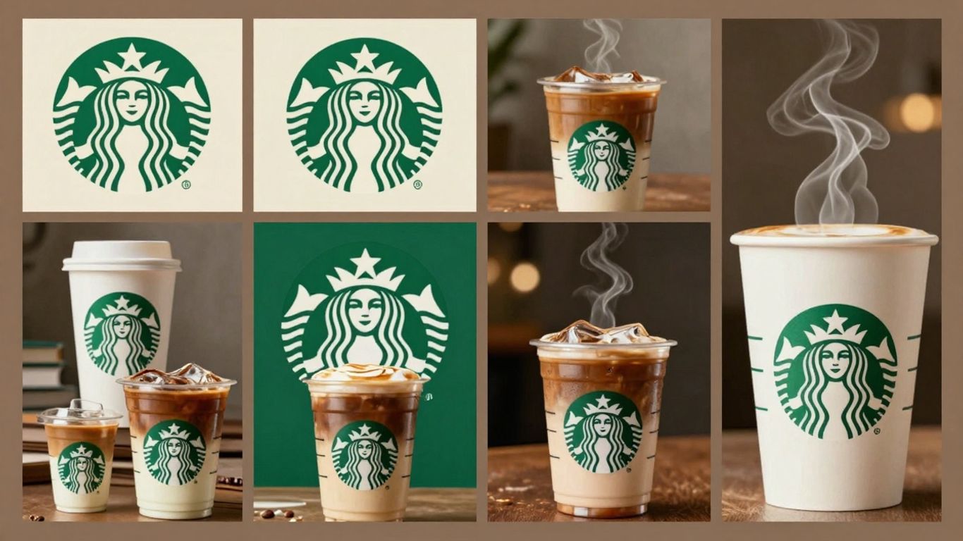 Starbucks advertising campaign evolution collage