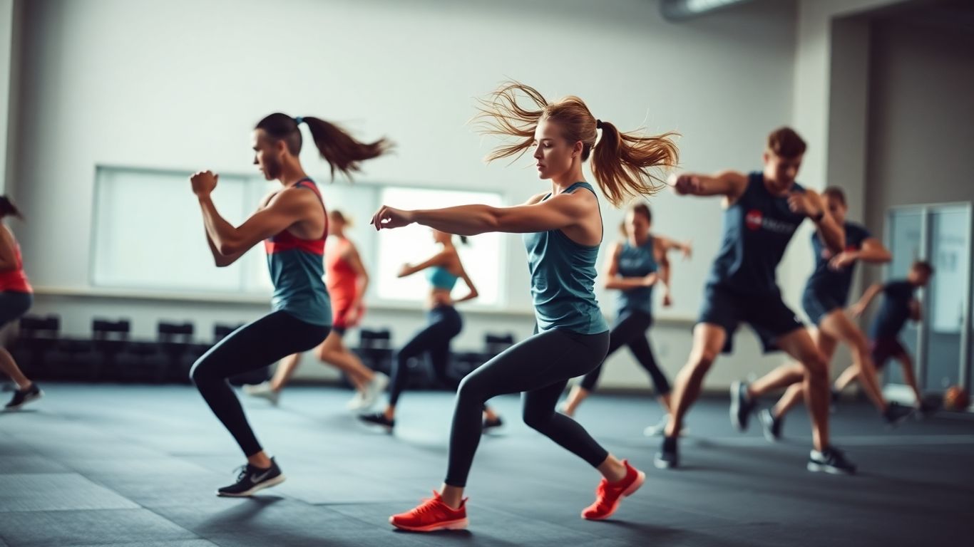 Menschen in Bewegung beim Sport und Training