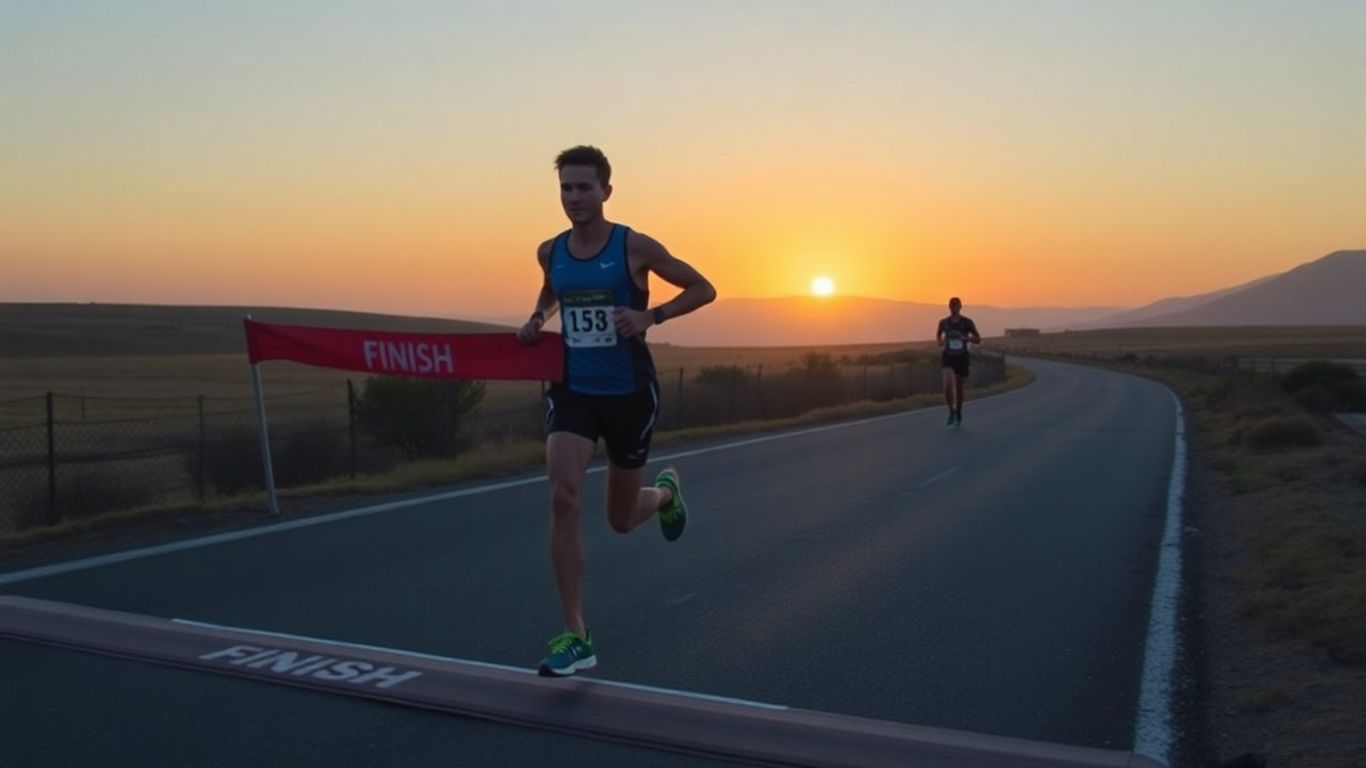 Runner transitioning from sprint to marathon, symbolizing long-term SEO strategy.