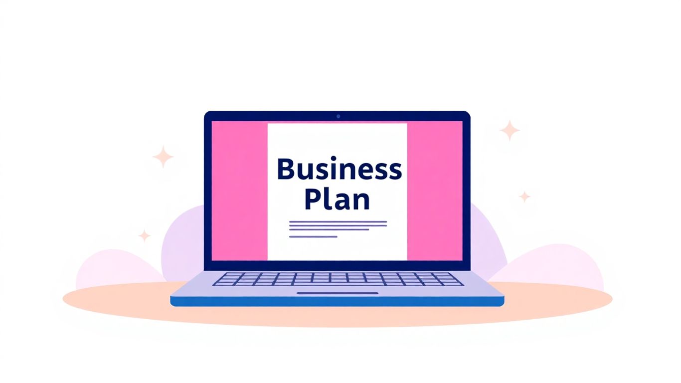 AI business plan generator concept illustration