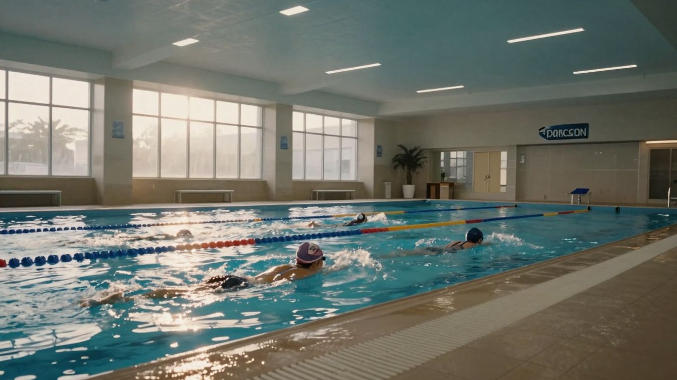 Swimmers enjoying the indoor pool at Paragon Swimming Centre.