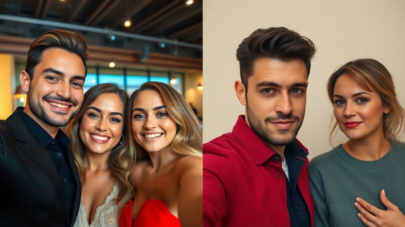 Cuplu fericit online, distant în realitate, imagine fotografică.