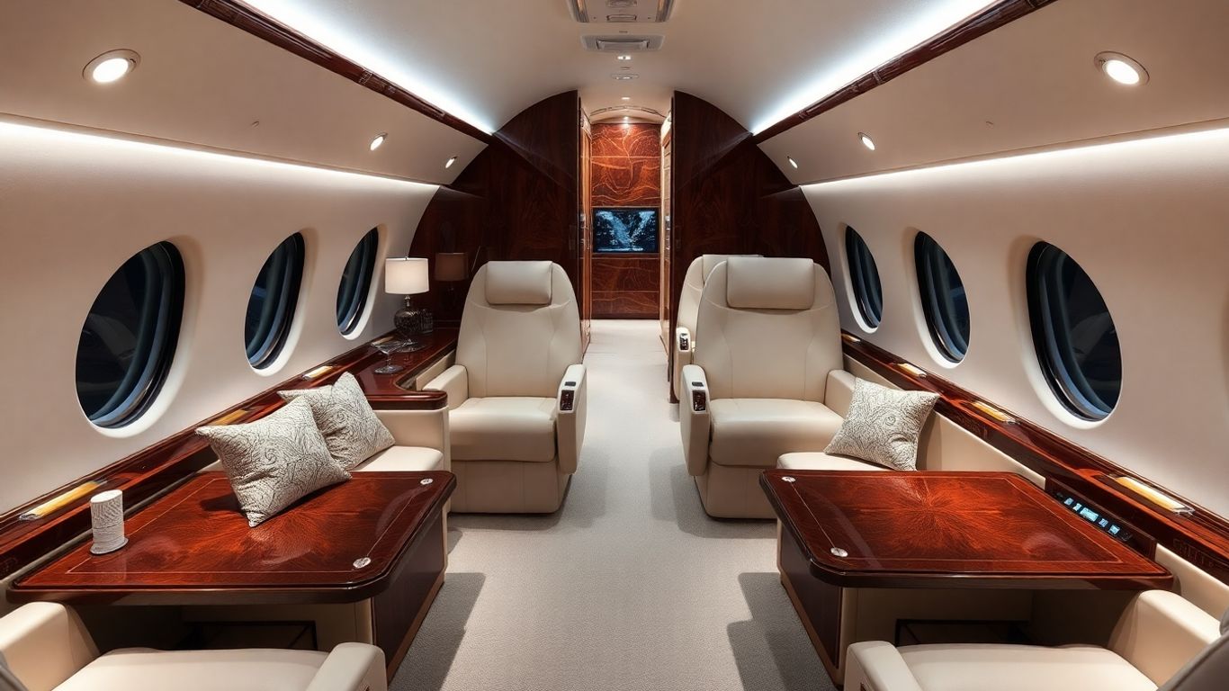 Floyd Mayweather's private jet interior