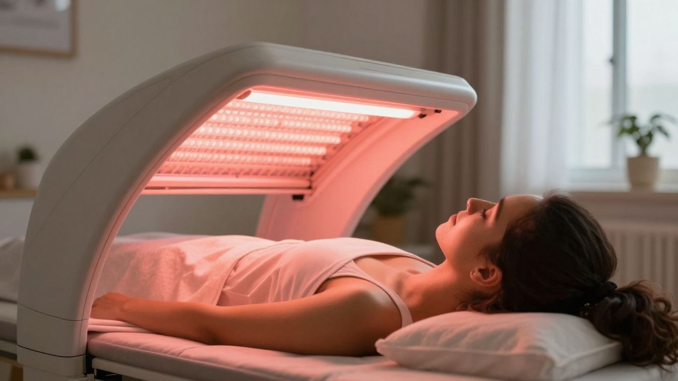 Red light therapy bed in a Phoenix wellness center.