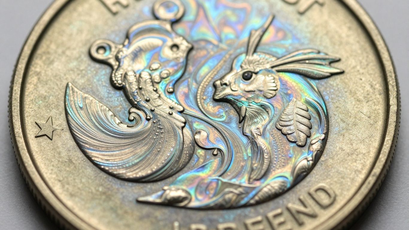 Coin with cartwheel luster