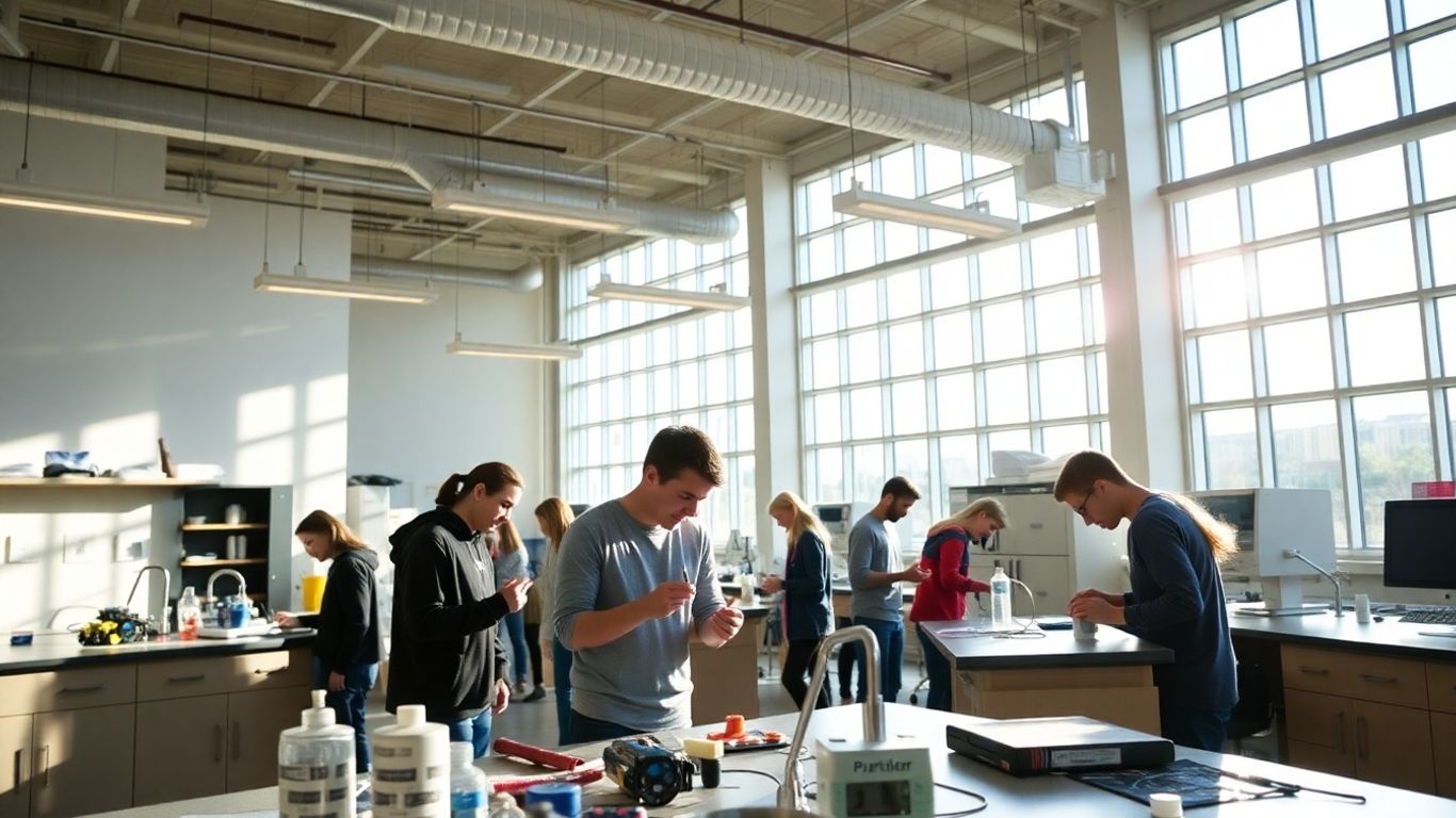 RIT students in labs and workshops