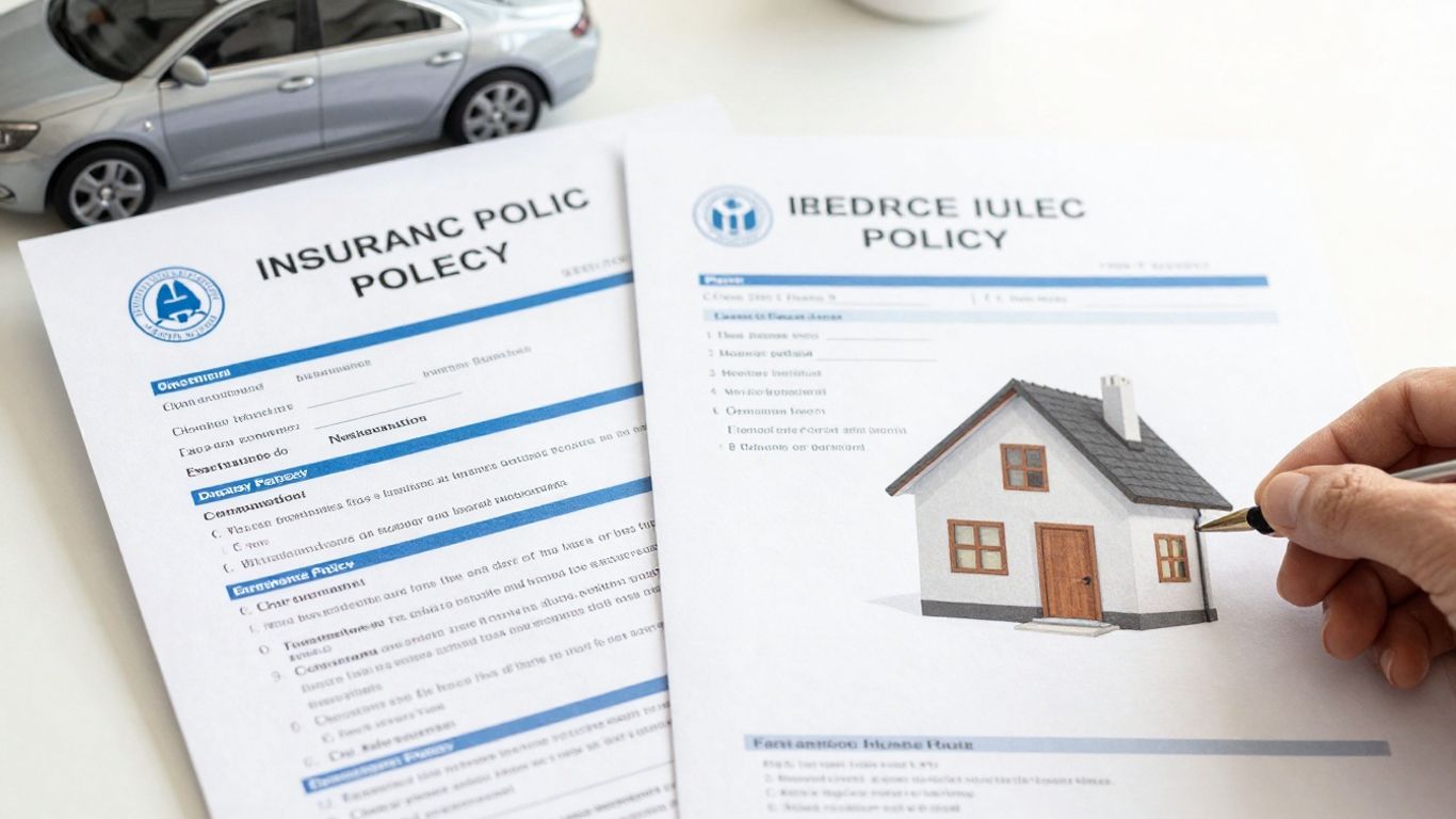 Car and home insurance policies bundled together.