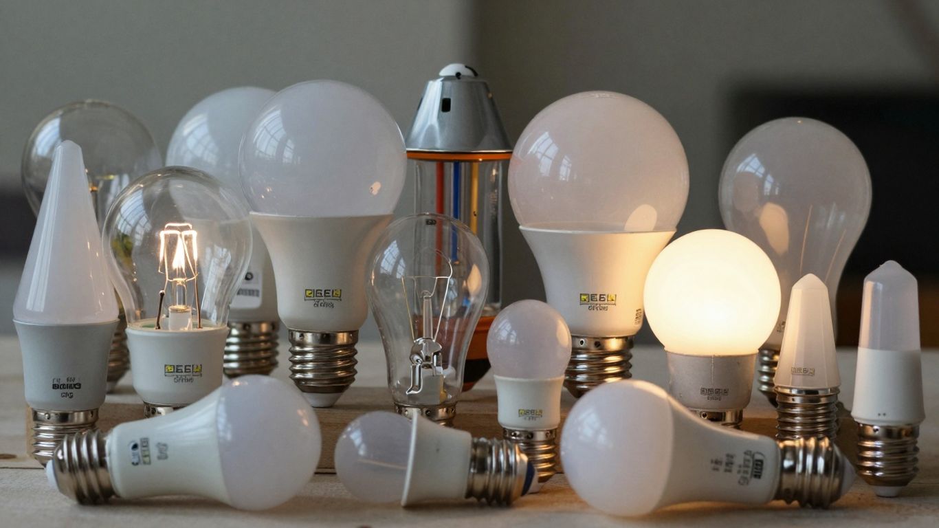 Selection of LED light bulbs at Screwfix