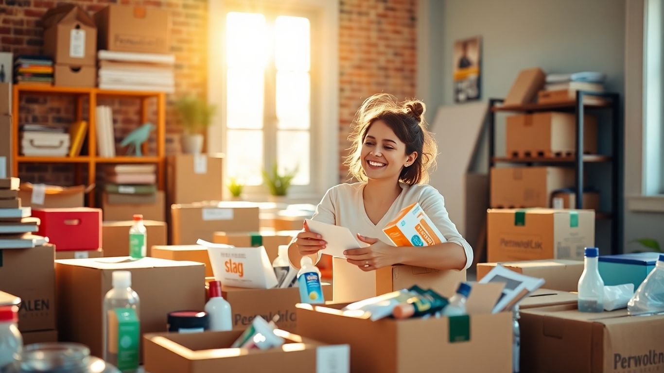 Dropshipping business model explained with happy packer