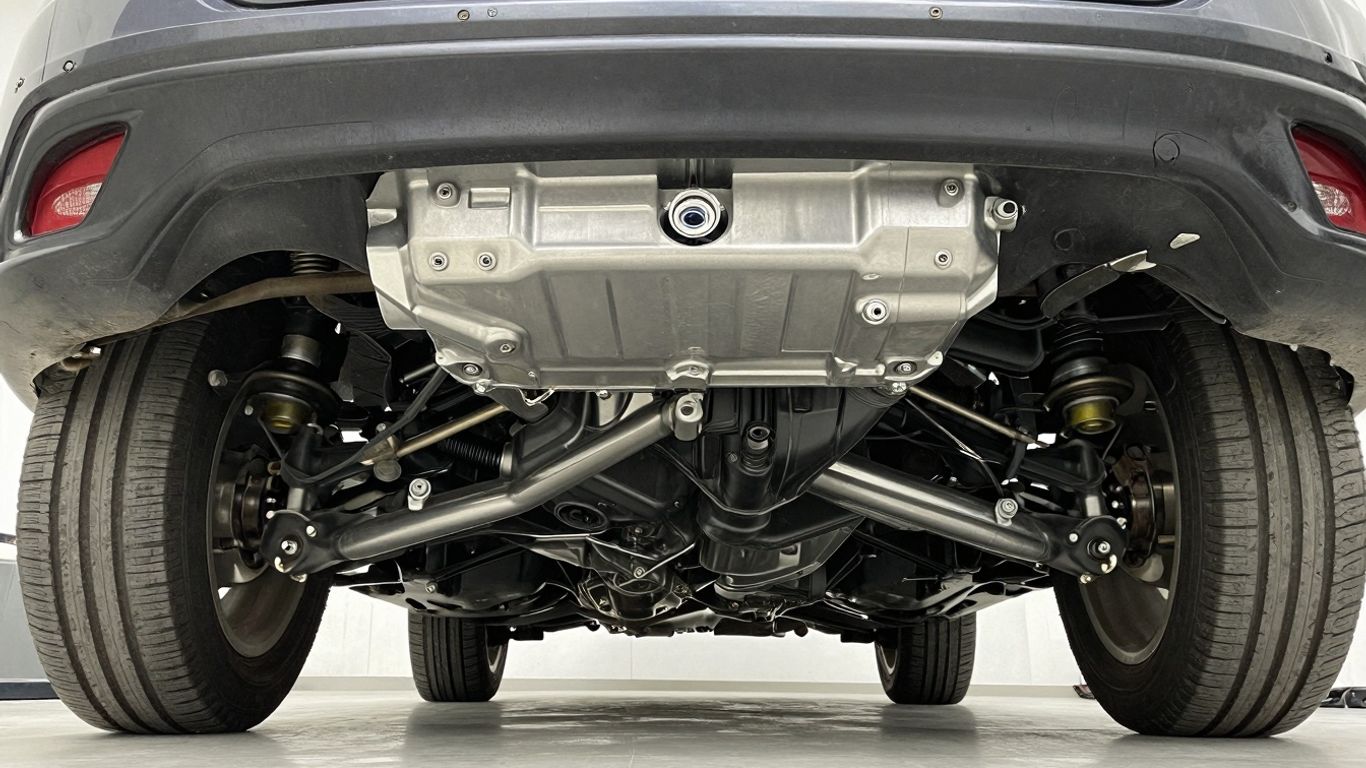 Subaru all-wheel-drive system components close-up.