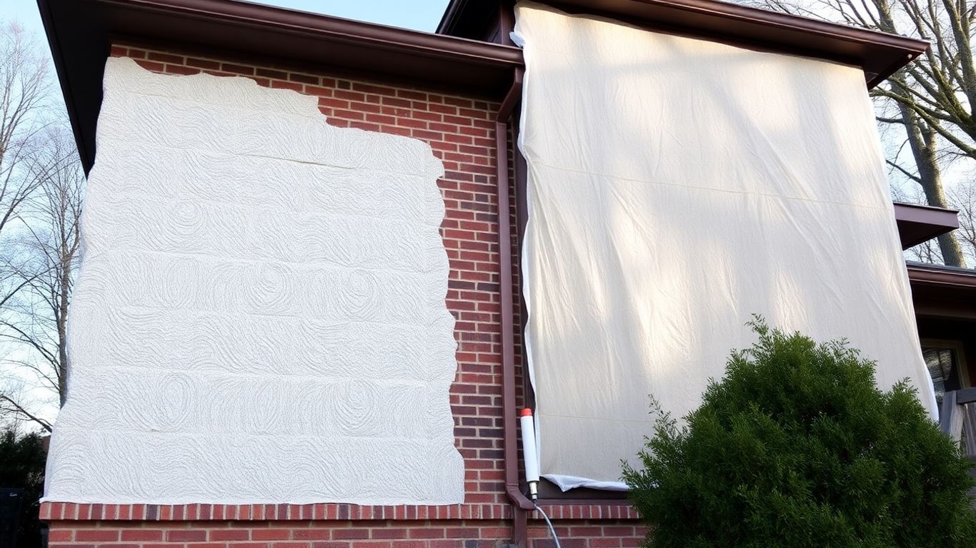 Izolarea casei pe exterior, primăvara sau toamna.