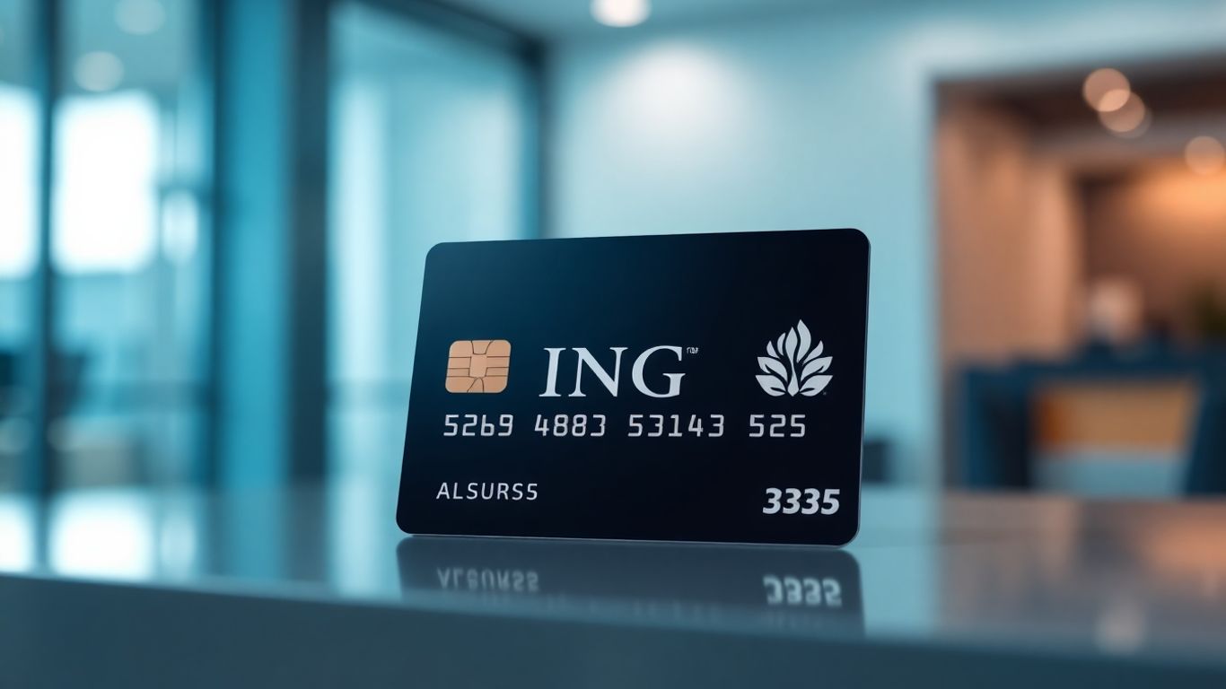 ING Kreditkarte mit professionellem Hintergrund
