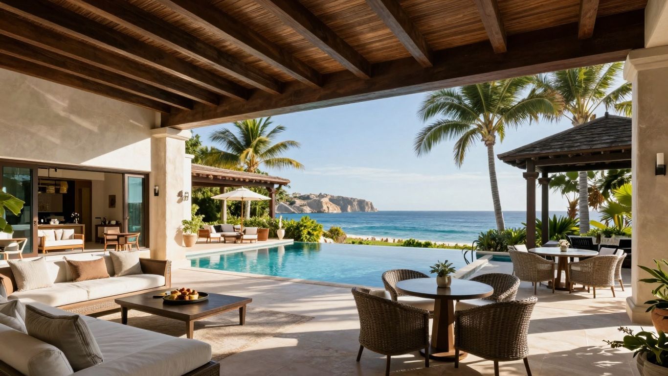 Ten bedroom villa with infinity pool and ocean view in Cabo.