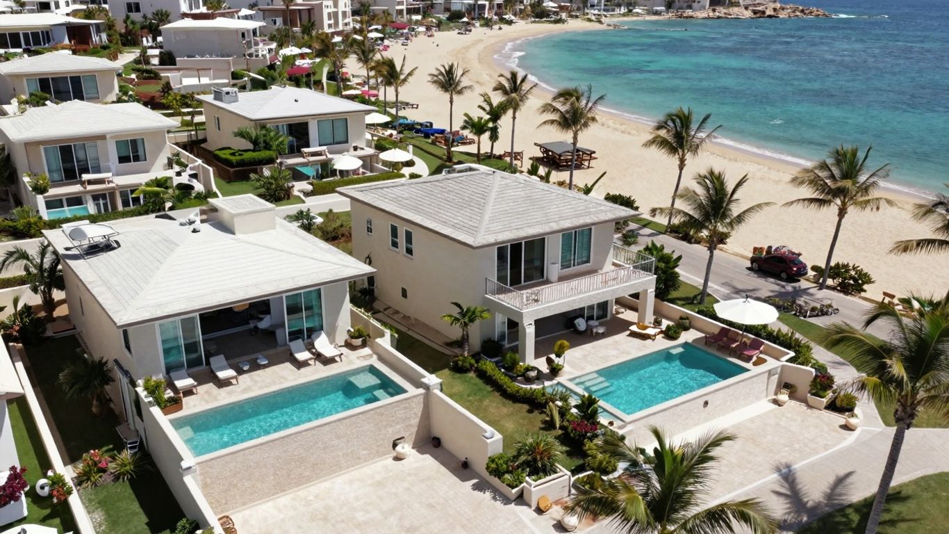 Luxury Cabo villas with pools and ocean views.