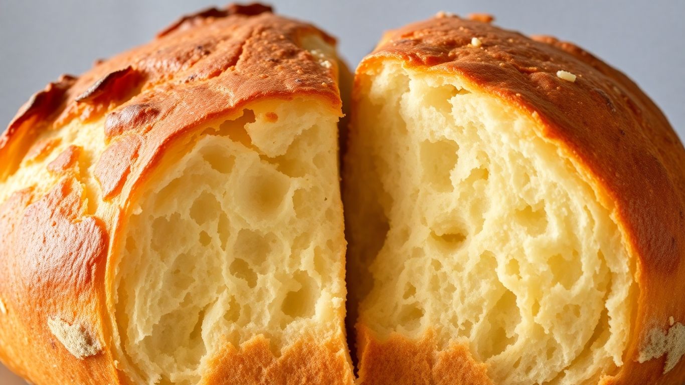 Pão caseiro fofinho com casquinha dourada e crocante.