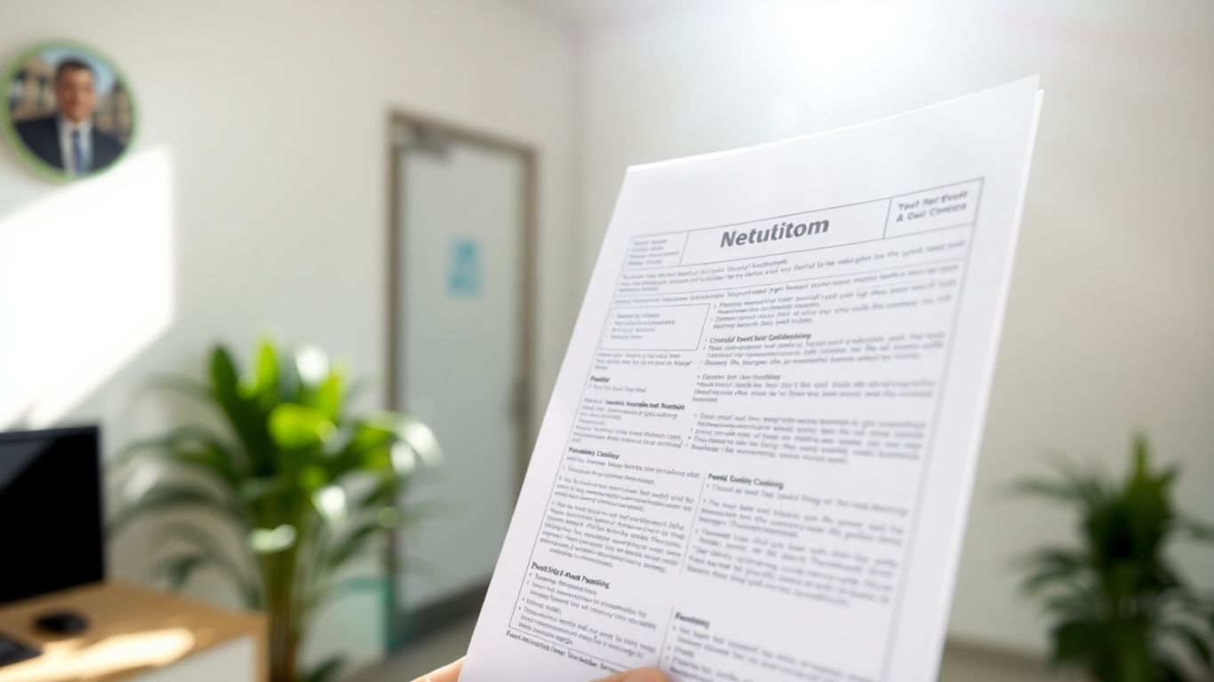 Persoană cu document medical în mână