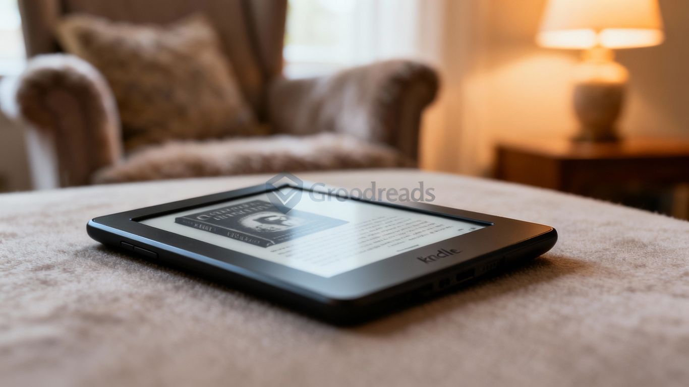 Kindle and Goodreads logos connected visually.