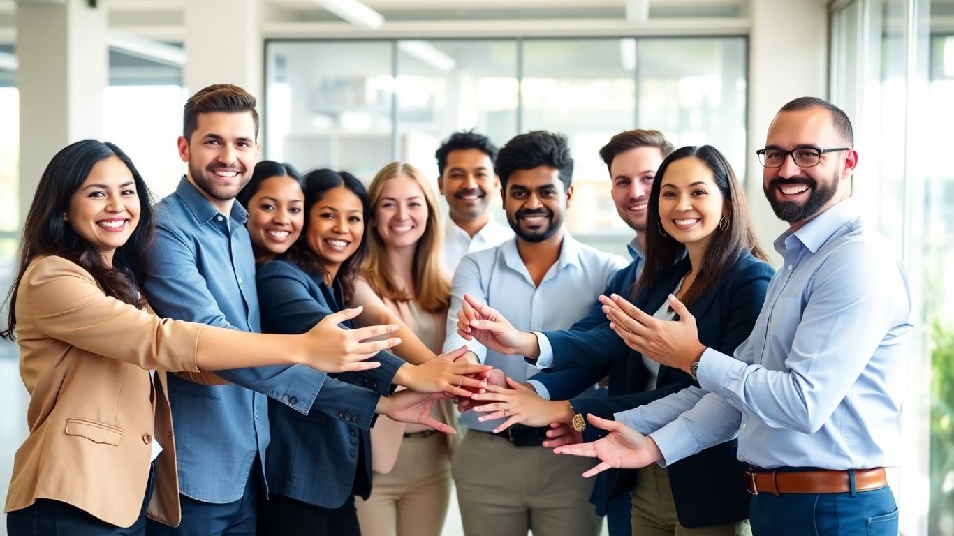 People connecting and succeeding in a business opportunity.