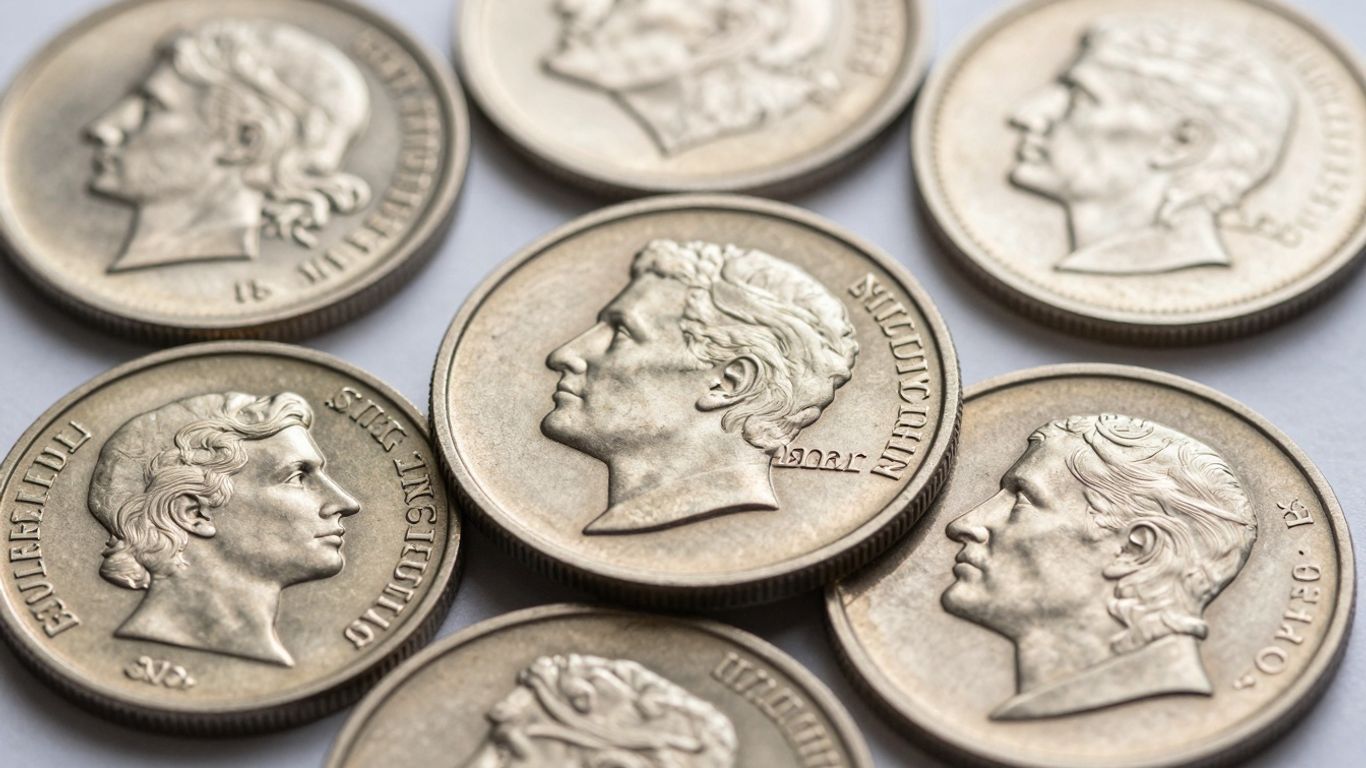 Shiny, untarnished coins with sharp details.