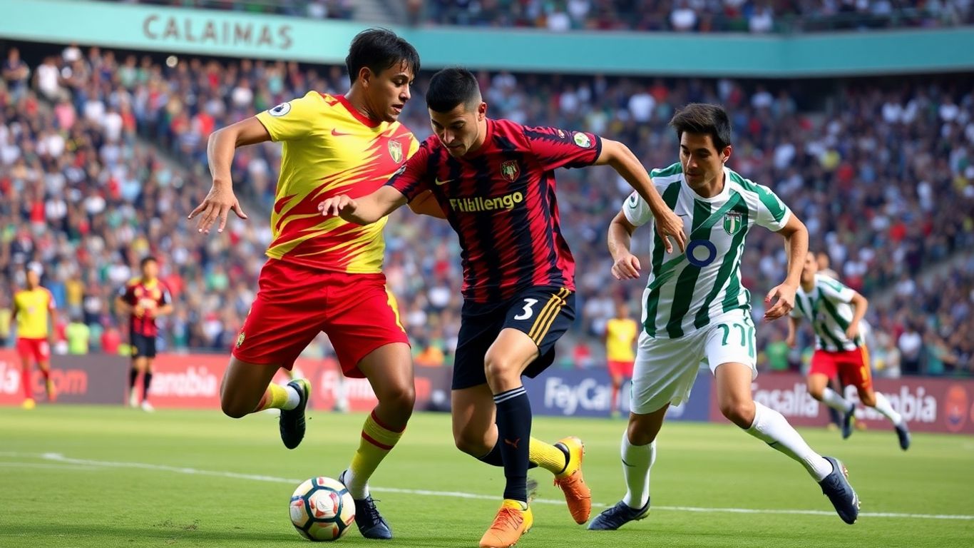 Jogadores de Flamengo e Palmeiras em campo.