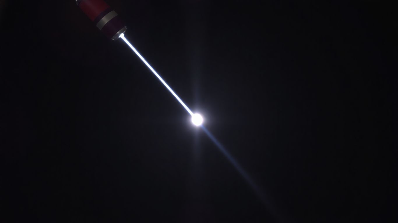Feixe de laser brilhante