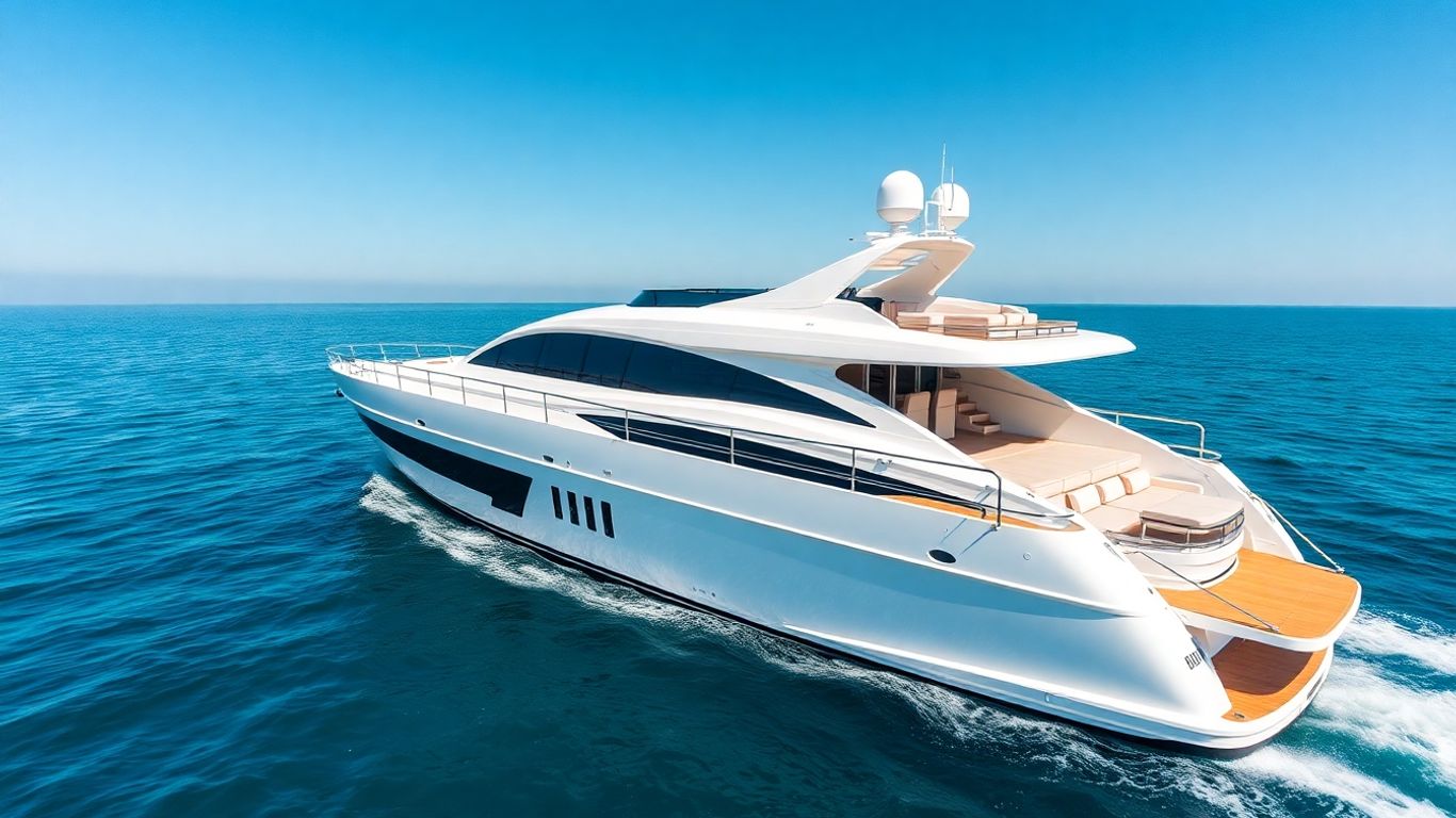 Sleek luxury yacht Sirocco sailing on calm blue water.