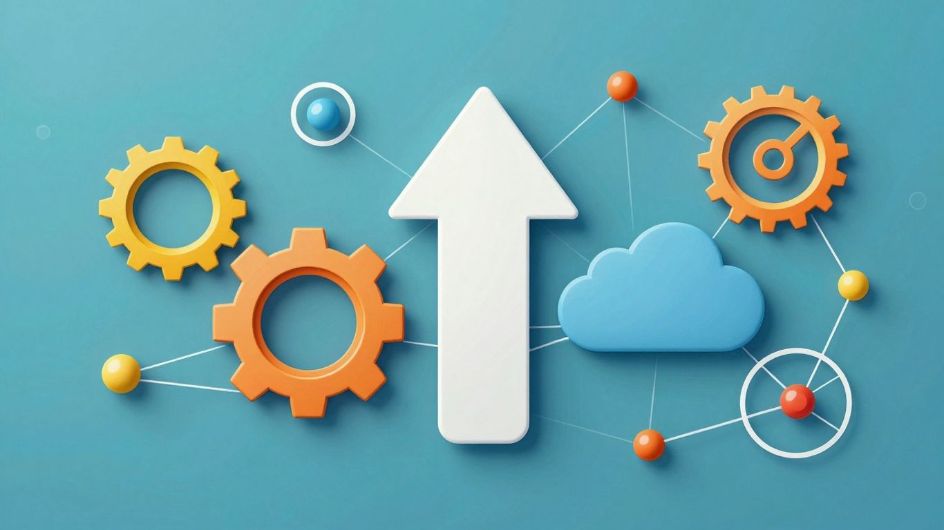 Infographic showing growth and IT services for small businesses.