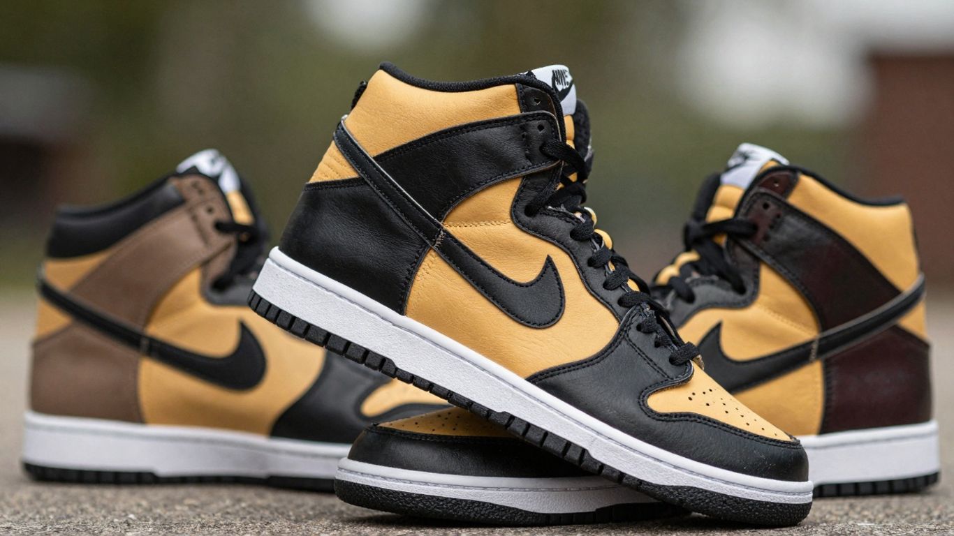 Noi modele Nike Dunk High în culori vibrante.