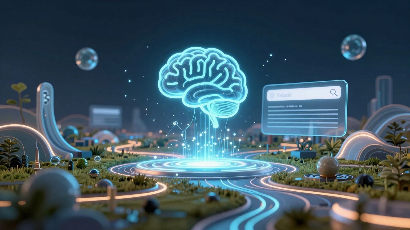 AI and search engine optimization concept art