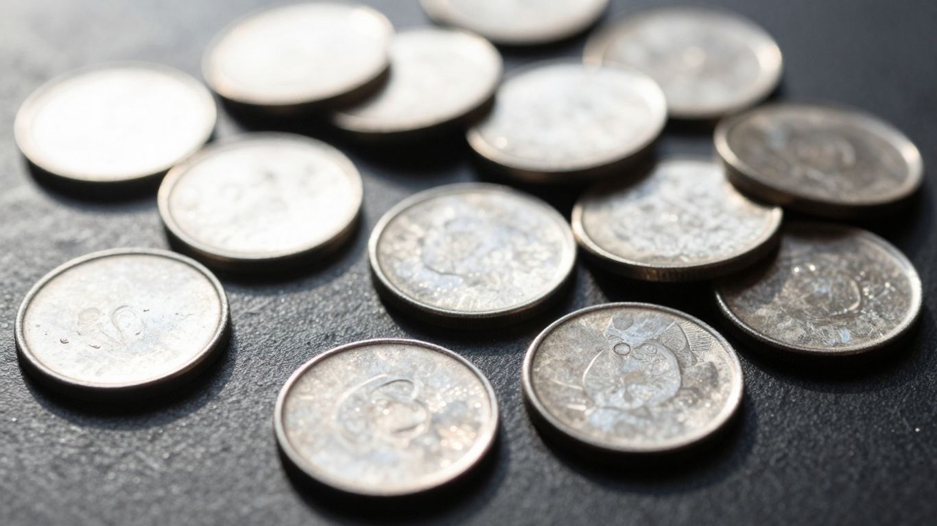 Silver rounds piled up