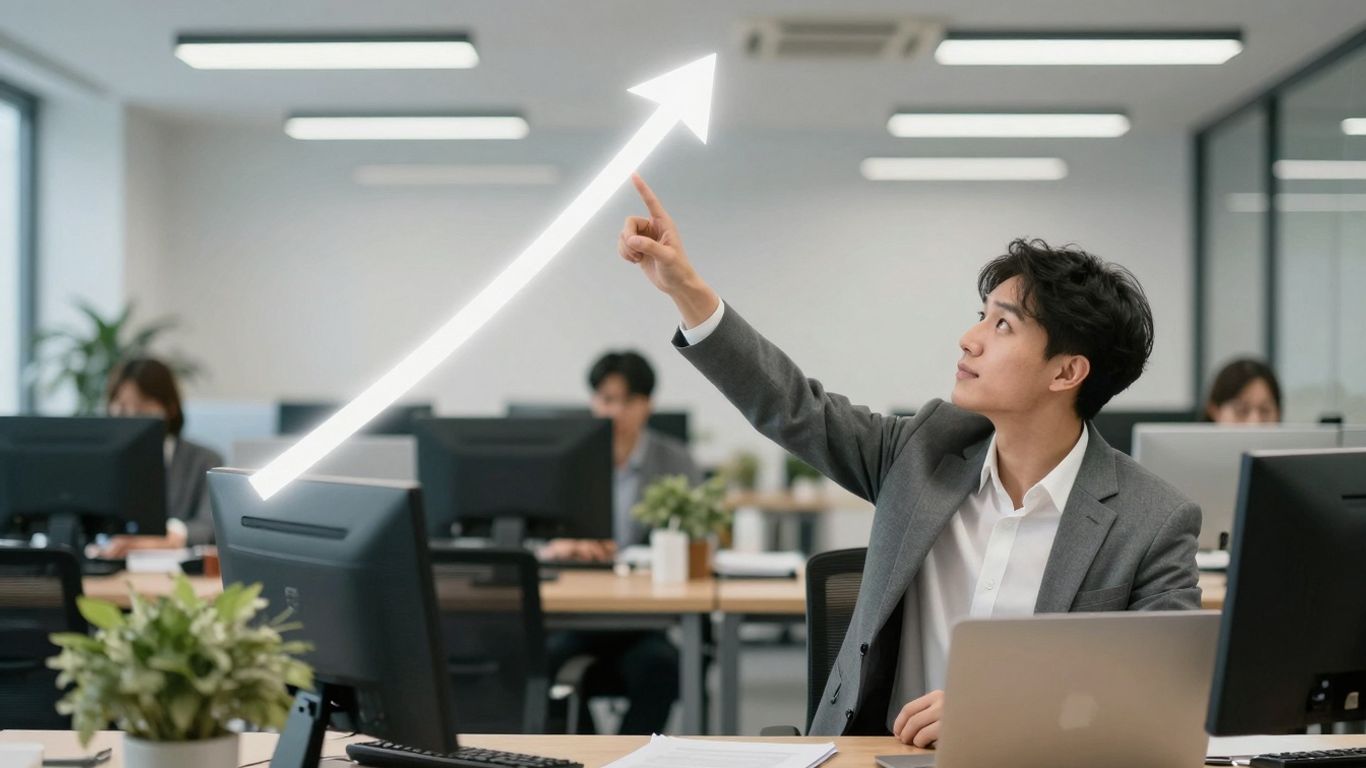 Consultant SEO expliquant une stratégie de croissance