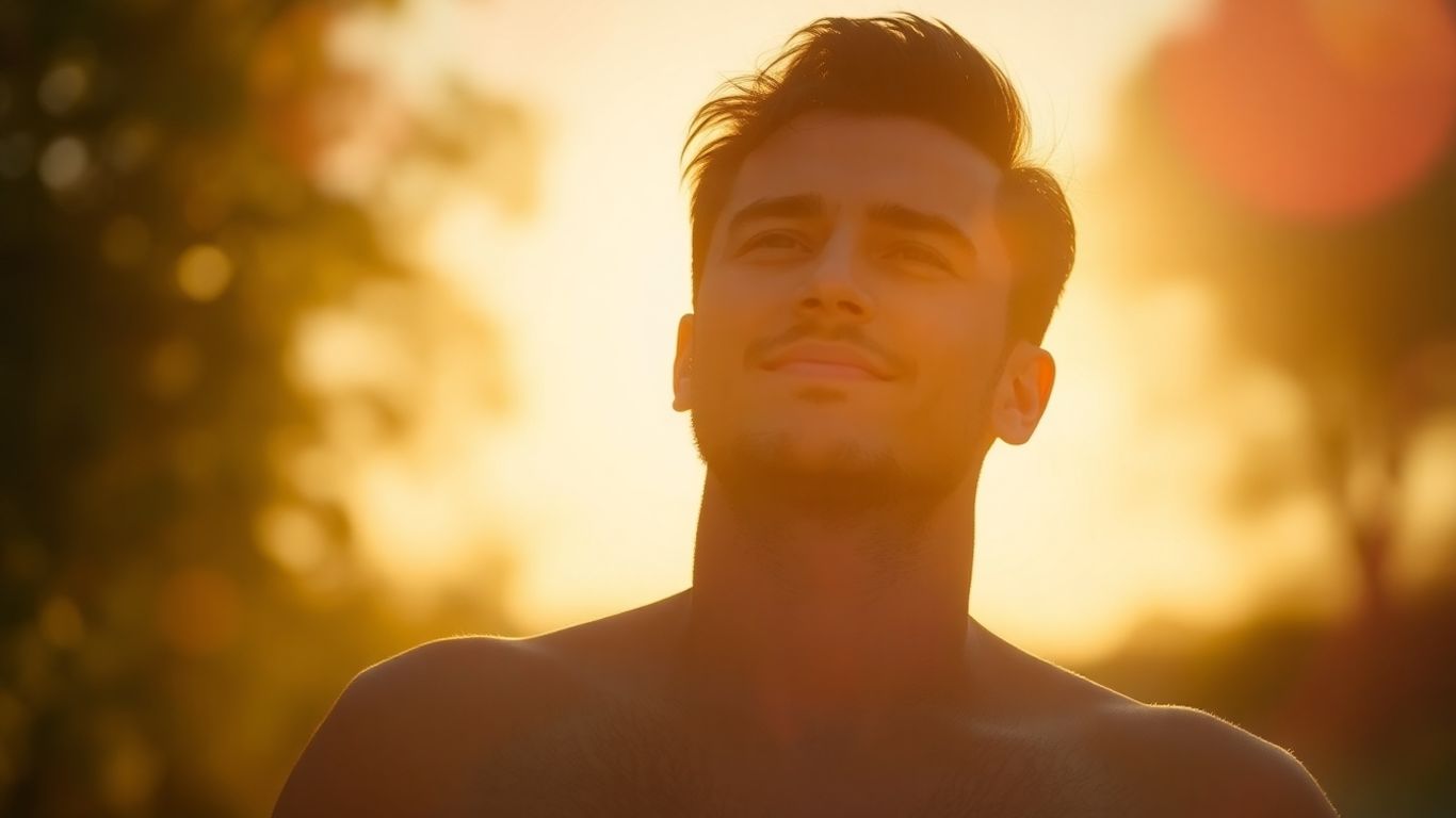 Man enjoying sunlight for natural testosterone boost.