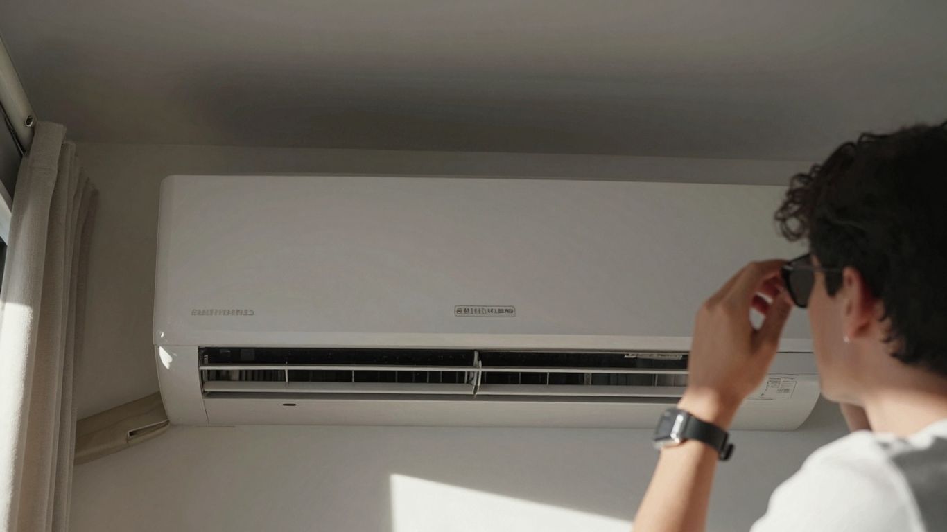 Klimaanlage kühlt Raum im Sommer