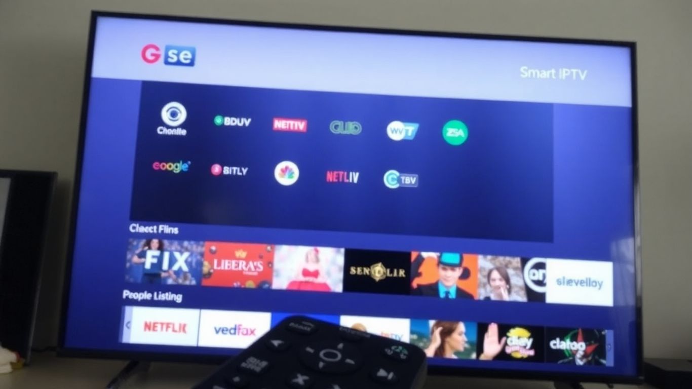GSE Smart IPTV app interface on Android TV screen.
