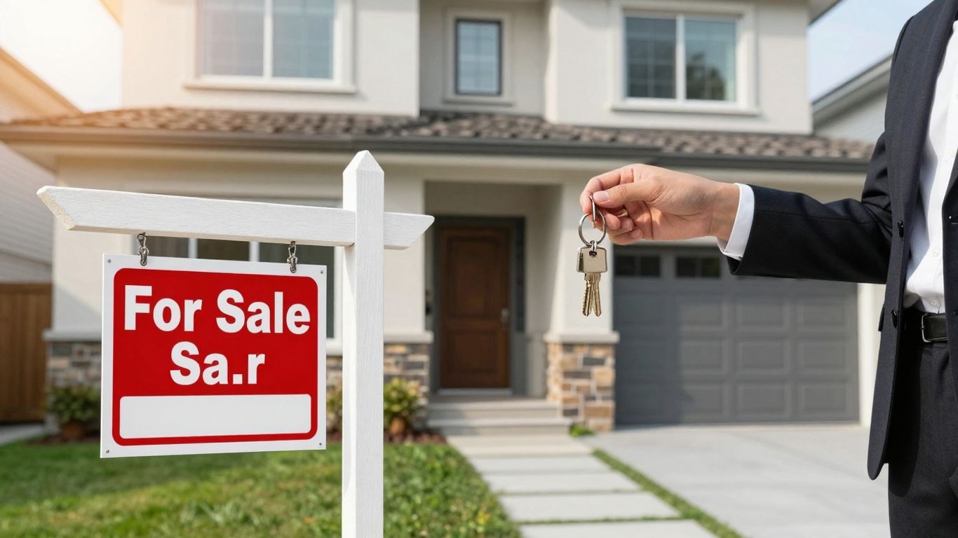 House with keys and professional