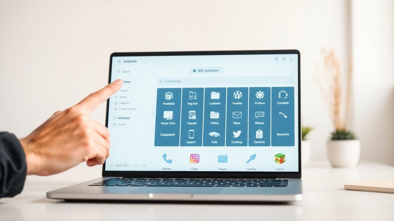 Dropshipping platform interface on a laptop screen.