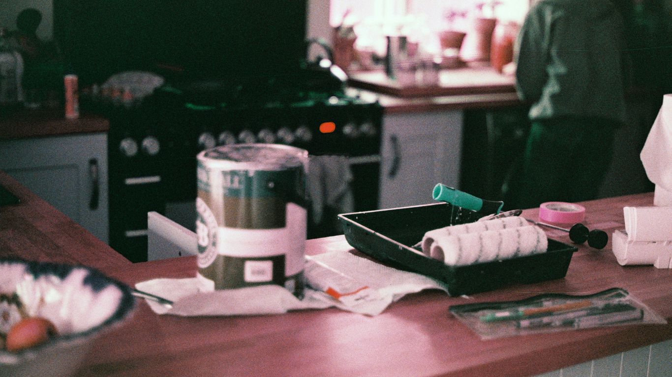 black and white ceramic mug on table
