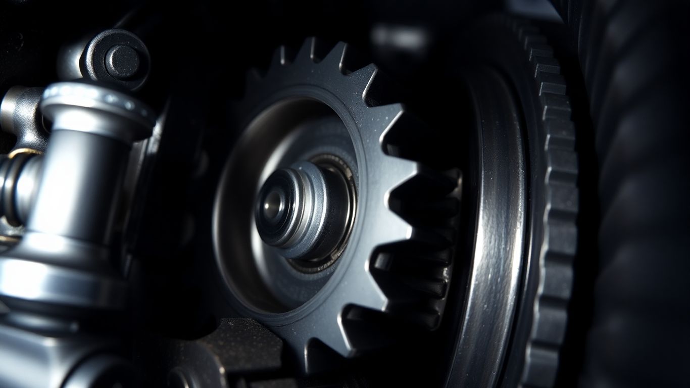 Close-up of car transmission gears